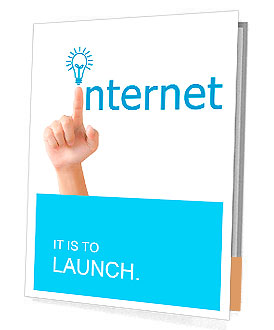 Hand and word internet - business concept Presentation Folder
