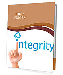 Hand and word integrity. - business concept isolated on white background Presentation Folder