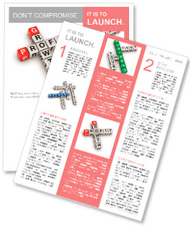 Growth and profit crossword Newsletter Template