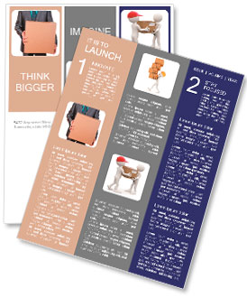 An isolated shot of a businessman carrying a paper box, business moving concept Newsletter Template