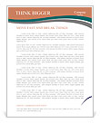 Business man writing business concept by crossword component ( vision - strategy - management - inve Letterhead Template