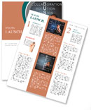 Business man writing business concept by crossword component ( vision - strategy - management - inve Newsletter Template