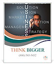 Business man writing business concept by crossword component ( vision - strategy - management - inve Poster Template