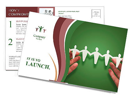 Working Better Together - People Symbol Postcard Template