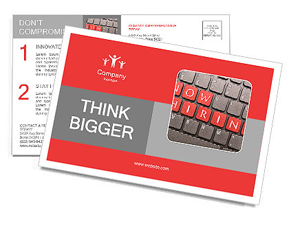Now hiring on keyboard Postcard Template