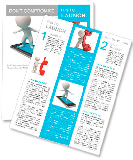 3d small people flying on a mobile phone. 3d image. Isolated white background. Newsletter Template