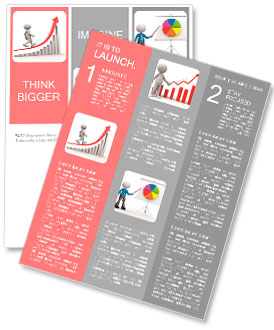 3d people -human character going up on arrow . 3d render illustration Newsletter Template