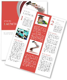 Graduation cap on the top of the stairs made of books - diploma 3d concept Newsletter Template