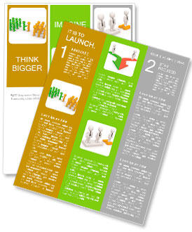 Handshake between two group of businessmen Newsletter Template