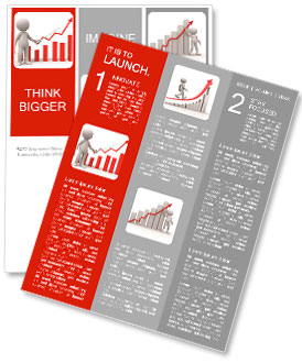 Chart/A man is explaining the chart Newsletter Template