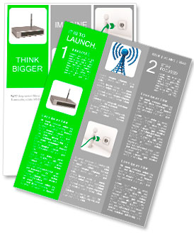 Wireless router. 3d image. Isolated white background. Newsletter Template