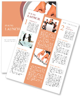 Businessman hand as finger walking for partnership concept Newsletter Template