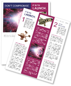 Red planet in beautiful space Newsletter Template