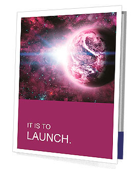 Red planet in beautiful space Presentation Folder