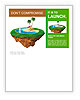 Personal resort on little planet. Concept for travel, holiday, hotel, spa, resort design. Tiny islan Newsletter Template