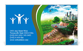 With the different elements on its surface. Business Card Template
