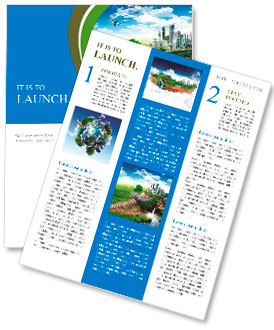 With the different elements on its surface. Newsletter Template