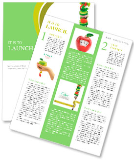 Fresh mixed vegetables on fork with measuring tape Newsletter Template
