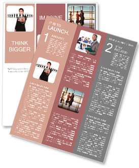 Concept about business leaders. teamwork. Newsletter Template