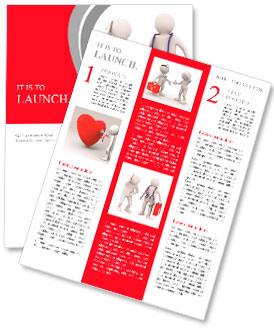 Doctor and patient on white background. Isolated 3D image Newsletter Template