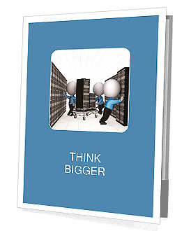 Tech support concept.Isolated on white background.3d rendered. Presentation Folder