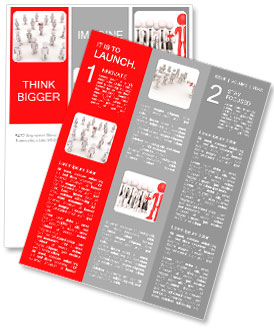 3d person with megaphone and others walking towards him Newsletter Template