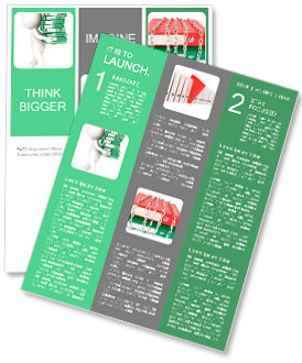 Alternatives. 3D little human character carrying a large green pile of Ring Binders. People series. Newsletter Template