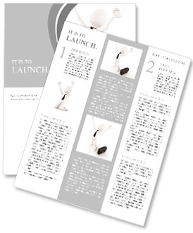 3d man success in business, on white background Newsletter Template