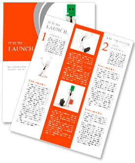 3d man success in business, on white background Newsletter Template