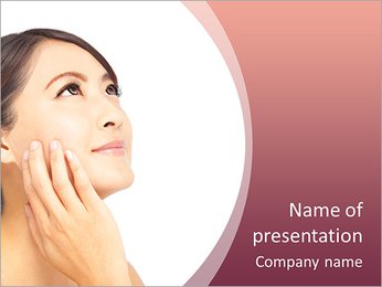 Close up of beautiful asian woman face PowerPoint Template