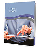 Young adult working on a digital tablet Presentation Folder