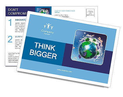 Collage with solar batteries as alternative source of energy Postcard Template