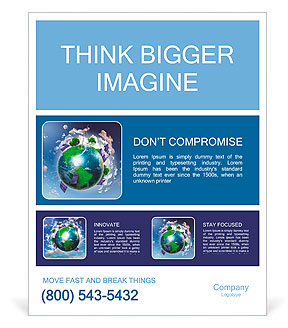 Collage with solar batteries as alternative source of energy Poster Template