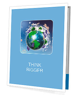 Collage with solar batteries as alternative source of energy Presentation Folder