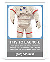 Astronauts isolated white Ad Template