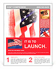 Flag of the USA (United States of America) Flyer Template