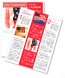 Flag of the USA (United States of America) Newsletter Template