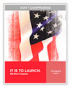 Flag of the USA (United States of America) Word Template