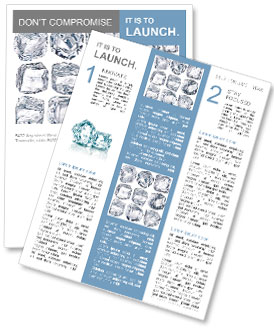 Cubes of ice on a white background. File contains the path to cut. Newsletter Template