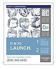 Cubes of ice on a white background. File contains the path to cut. Poster Template