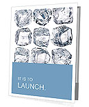 Cubes of ice on a white background. File contains the path to cut. Presentation Folder