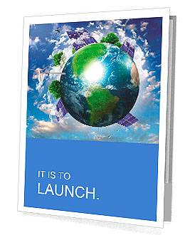 Collage with solar batteries as alternative source of energy Presentation Folder