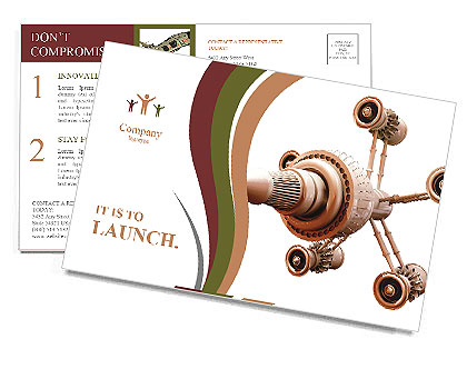 Spaceship model Postcard Template
