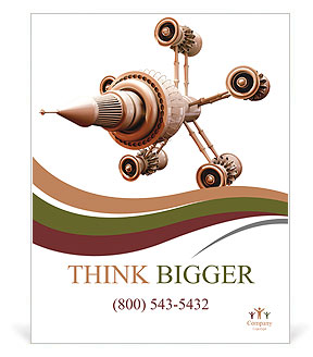 Spaceship model Poster Template