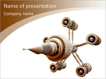 Spaceship model PowerPoint Template