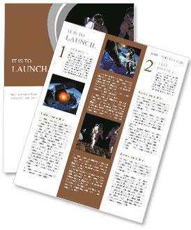 The astronaut on the background of the planet. Newsletter Template