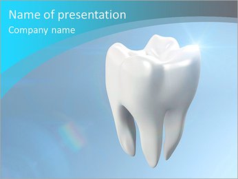 Zdraví z bílého zubu pro koncepci péče o zuby. PowerPoint šablony