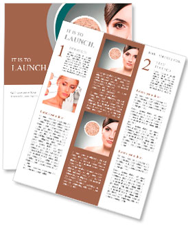 Portrait of beautiful woman - Dried skin concept Newsletter Template