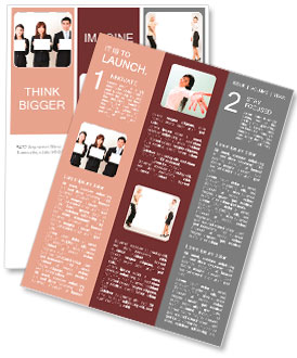 Asian business team holding a blank whiteboard Newsletter Template