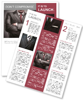 Closeup businessman suit high resolution Newsletter Template